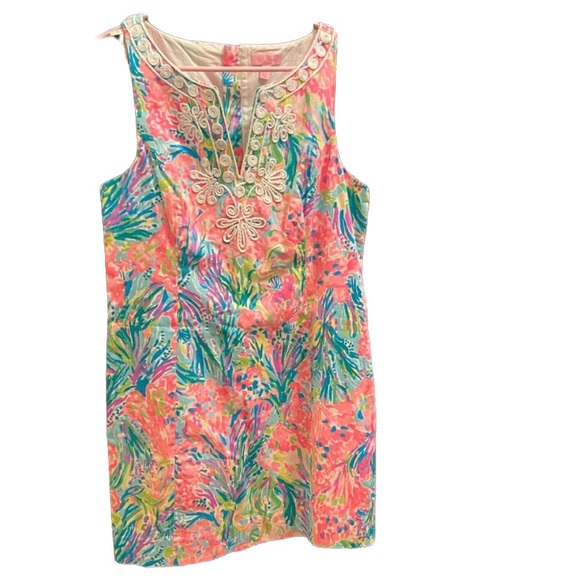 Lilly Pulitzer Dresses & Skirts - Lilly Pulitzer Sleeveless Floral Gabby Shift Dress Size 10